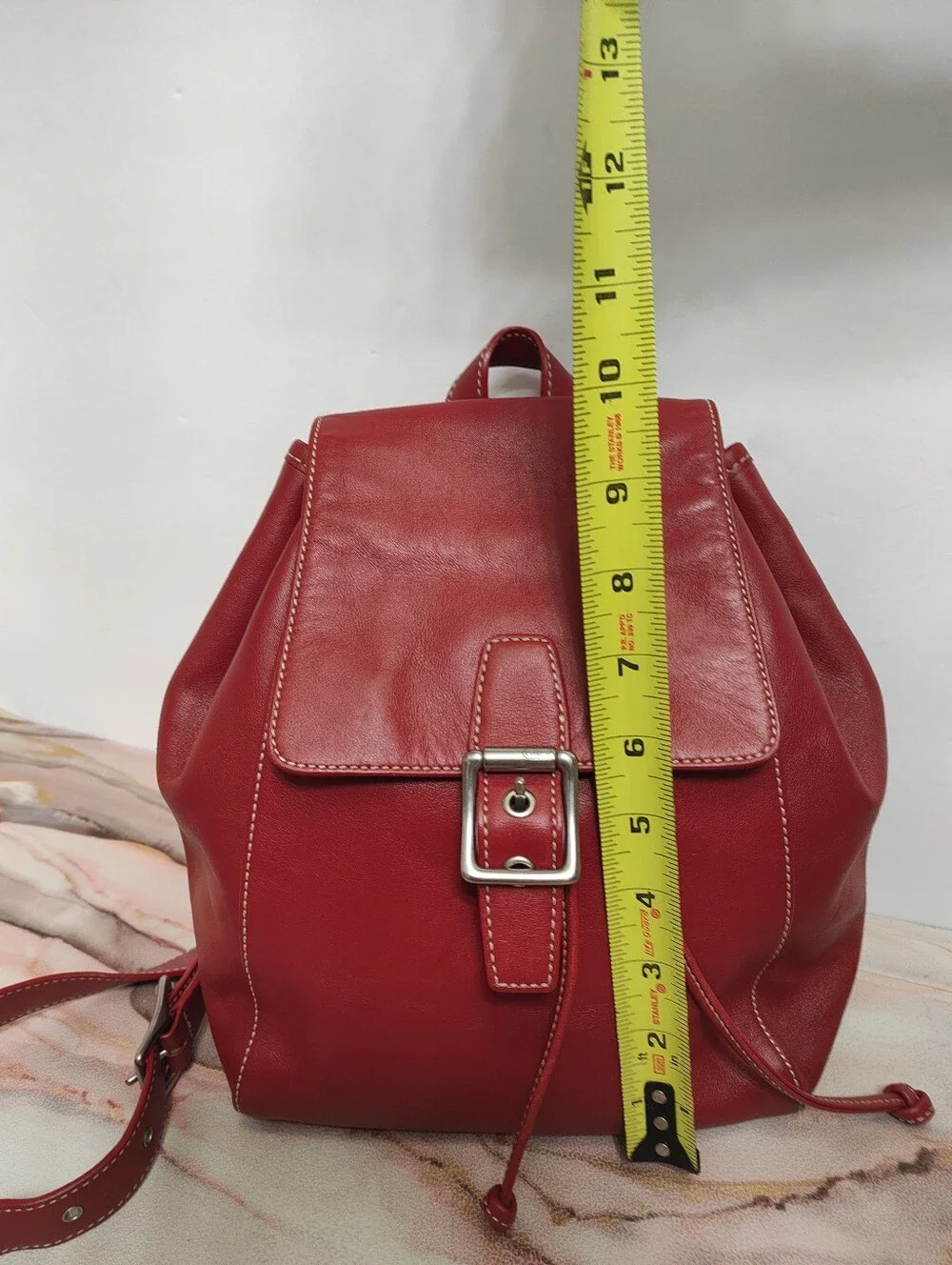 Vintage Coach 9569 Legacy Drawstring Small Backpack  Red